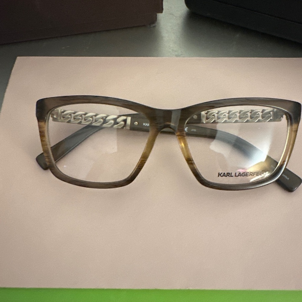 Authentic New Karl Lagerfeld Chain Eyeglass Frames - image 1